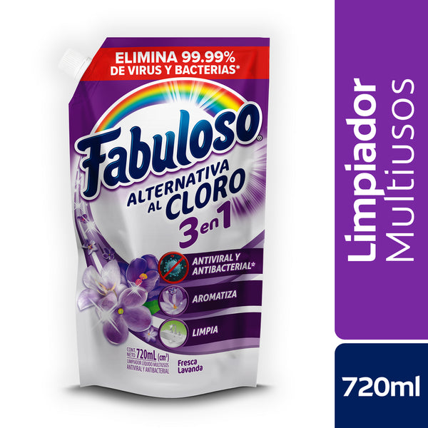 LIMPIADOR FABULOSO 720ML 3 EN 1 A/CLORO